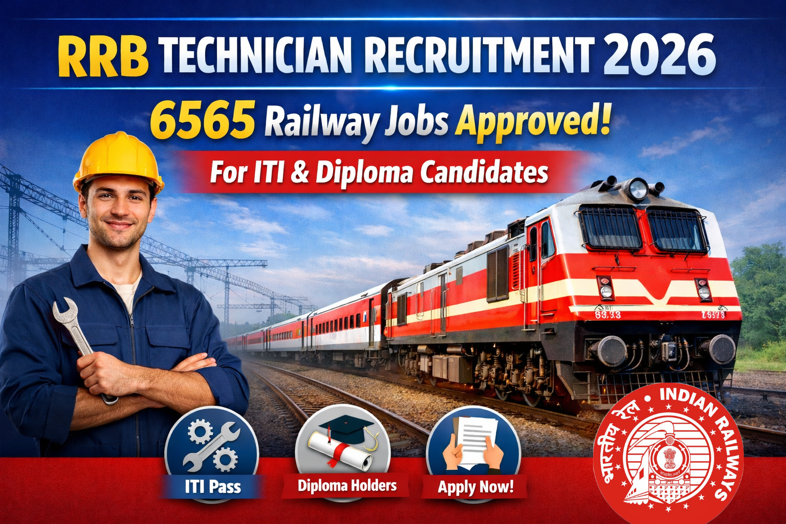 RRB Technician Recruitment 2026 6565 Railway Jobs for ITI Diploma Candidates
